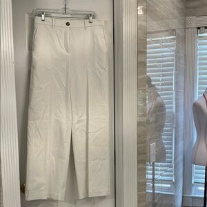 NWT Ann Taylor White Wide-Leg Pants